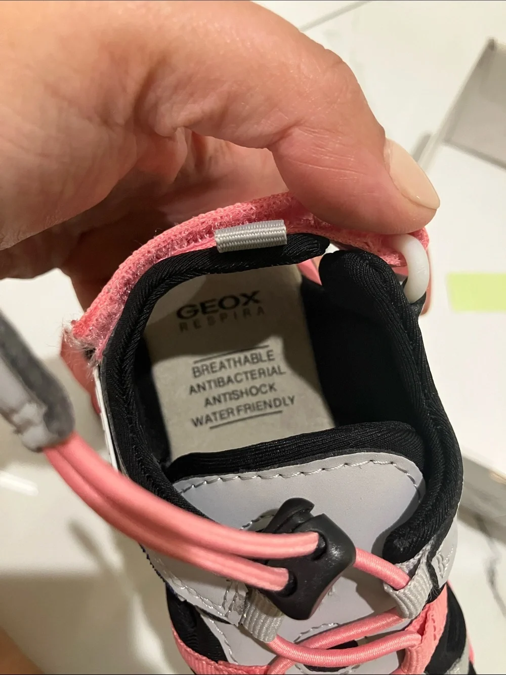 NWOT Geox Kids Coral Pink and Gray Closed-Toe Sport Sandals
